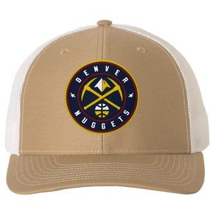 Denver Nuggets 3D PVC Patch Hat- Khaki/ White